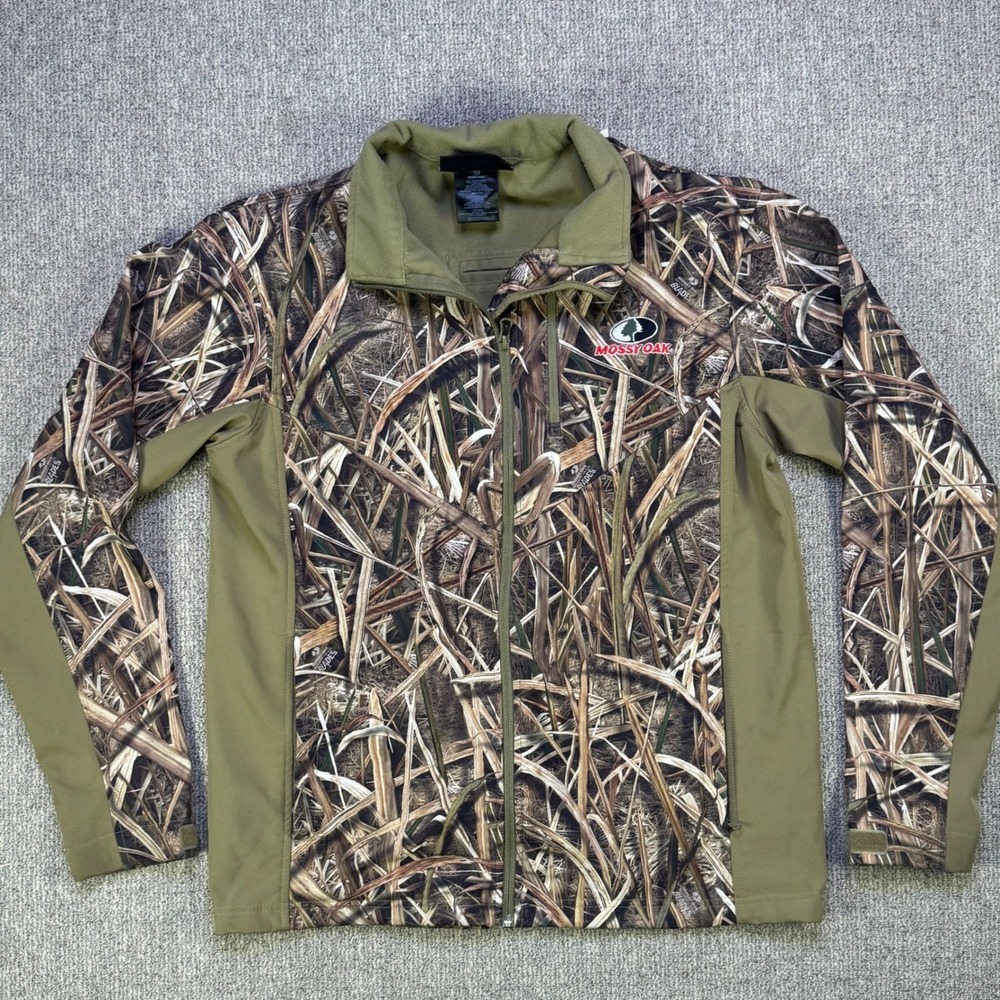 Mossy Oak Blades Camo Full Zip Hunting Jacket‎ Scent-Factor Men's Medium